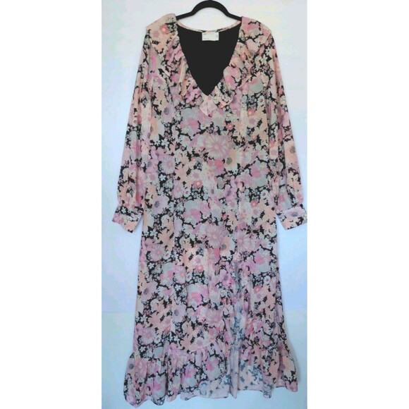 NWOT Asos Design Pink Floral Maxi Mother of the Bride/Groom Dress Size 10 - Picture 1 of 12